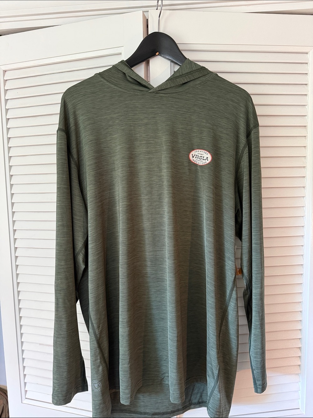 VISSLA Olive Green Lightweight Hooded Long Sleeve